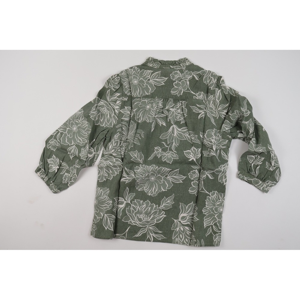 Tommy Bahama Breezy Blooms 3/4 SLV Top Dusty Sage Floral Small NWT $128 - Picture 2 of 5